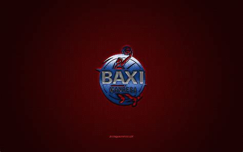 Baxi Manresa, Spanish basketball club, blue logo, red carbon fiber ...