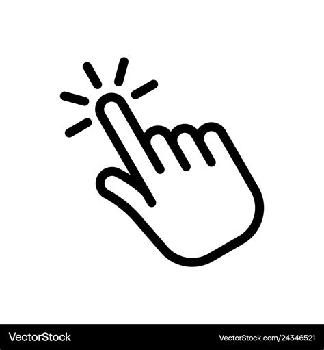 Hand clicking icon Royalty Free Vector Image - VectorStock