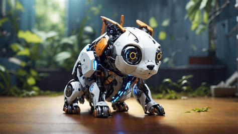 Premium AI Image | A robot pet with robot person