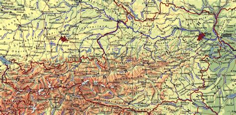 Austria Physical Map