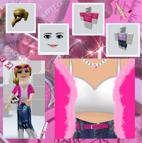 Roblox Free T-shirt baddie Pink fur coat with white crop top shorts | Free tshirt design, Free t ...