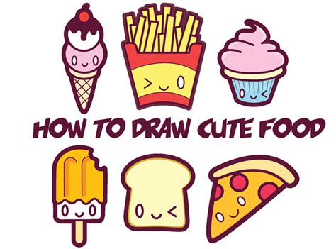 how to draw food with faces on it – How to Draw Step by Step Drawing Tutorials