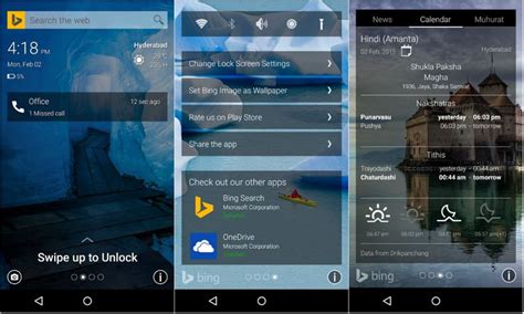 The Bing lock screen for Android comes more beautiful than ever with easy access to Bing search ...