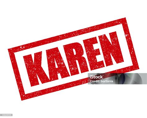 Karen Slang Rubber Stamp Stock Illustration - Download Image Now ...