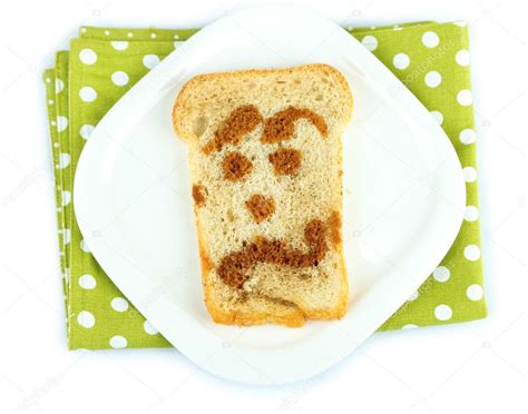 Funny toast, isolated on white Stock Photo by ©belchonock 37623823