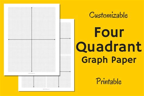 Four Quadrant Graph Paper | Printable graph paper, Graph paper, Graphing