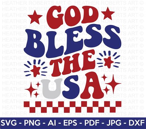 God Bless the USA Svg, 4th of July SVG, July 4th Svg, Fourth of July Svg, USA Flag Svg ...