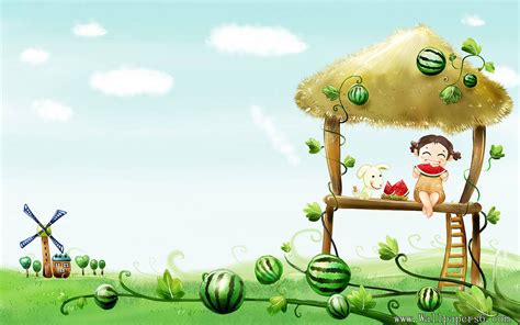 🔥 Download Watermelon Cartoon Kids Wallpaper by @deboraherickson ...