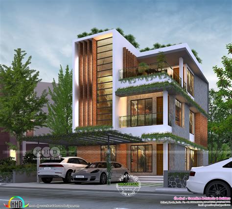 35X70 Feet ,3800 sqft modern house with swimming pool - Kerala Home ...