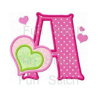 Valentine Love Heart Applique Letters Machine Embroidery - Etsy | Machine embroidery projects ...