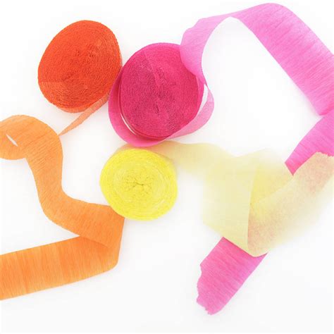 Set Of Three Crepe Paper Streamers Party Decoration By Peach Blossom