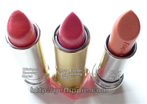 Summery Coral Lipsticks from Clinique, Max Factor and Sisley - Get Lippie