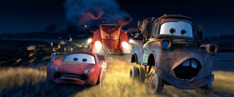 Lightning McQueen and Mater chased by Frank in...