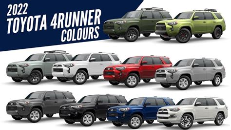 2022 Toyota 4Runner SUV - All Color Options - Images | AUTOBICS - YouTube