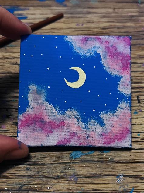 Acrylic moon and sky painting by me, thoughts? : r/painting