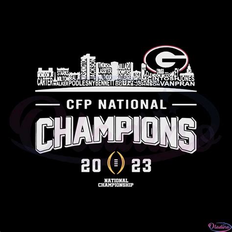 Georgia Bulldogs Team Name 2023 Cfp National Champions Svg - Oladino