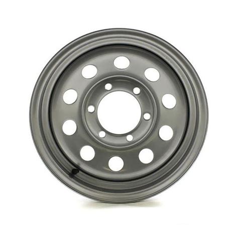 15X6 6-Lug on 5.5" Silver Mod Trailer Wheel