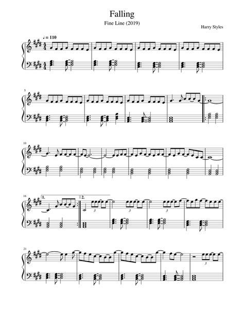 Falling by Harry Styles Sheet music for Piano (Solo) Easy | Musescore.com