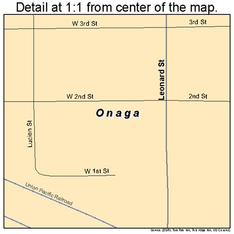 Onaga Kansas Street Map 2052875