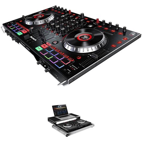 Numark NS6II USB DJ Controller Kit with Flight Case with Sliding