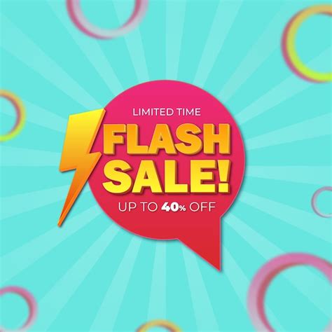 Premium Vector | Flash sale modern banner promotional template