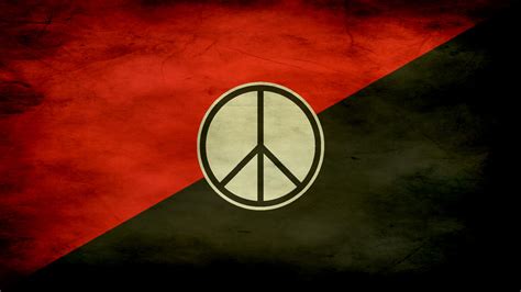 red and black flag with peace sign [1920x1080] by moshuka on DeviantArt