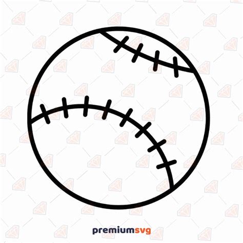 Baseball Ball SVG Cut File, Ball Clipart | PremiumSVG