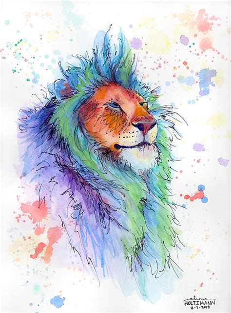 Lion Watercolor Painting at GetDrawings | Free download