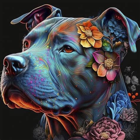 Beaudio Animals Series Diamond Art Painting Kits for Adults-Color Dog Art Paint - DIY Round Full ...