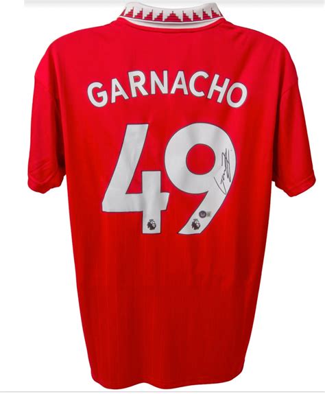 Alejandro Garnacho Signed Manchester Untied 2023 Home Jersey - Etsy