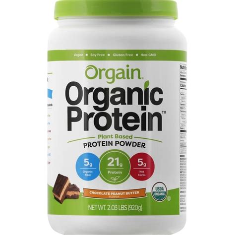 Orgain Protein Powder, Chocolate Peanut Butter Flavor (2.03 lb) - Instacart