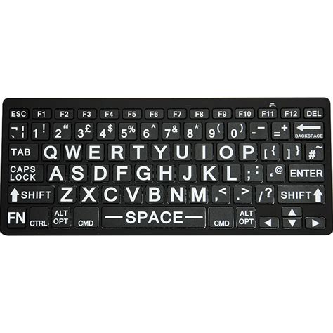 Bluetooth Wireless Large Print Keyboard For Visually Impaired | TechSilver