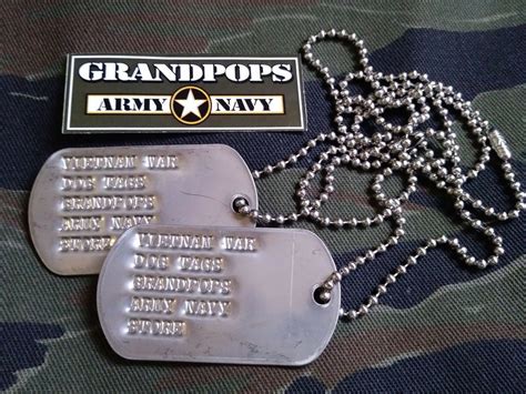 VIETNAM WAR CUSTOMIZED U.S. MILITARY DOG TAGS – GRANDPOPSARMYNAVY