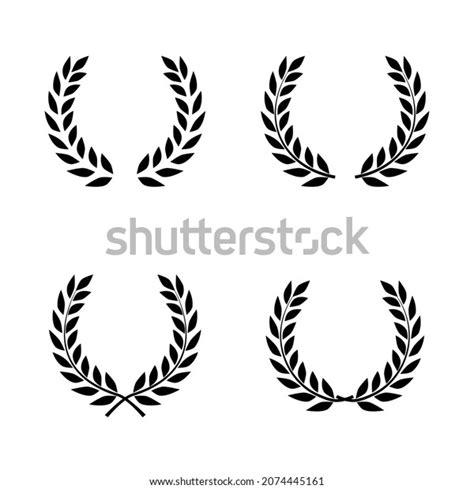 Laurel Wreath Set Award Logo Isolated Stock Vector (Royalty Free ...