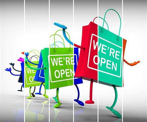 re, open, shopping bags, showing, shopping availability, grand, opening, We're open | Piqsels