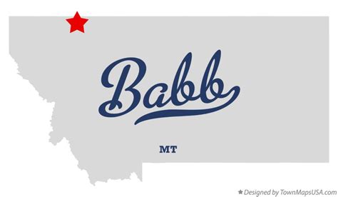 Map of Babb, MT, Montana