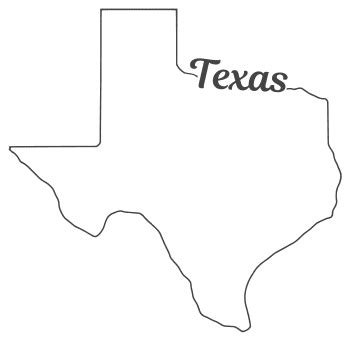 State Of Texas Map Outline - Reena Catriona