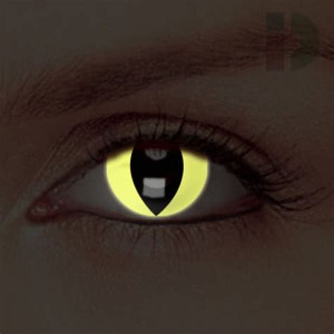 iD Lenses Yellow Cat Eye Glow In The Dark Contacts | Halloween is good... real good | Pinterest