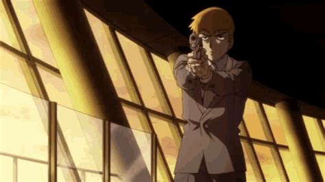 Reigen Arataka Mob Psycho100 GIF - Reigen Arataka Mob Psycho100 Gun - Discover & Share GIFs