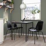 SANDSBERG / LIDÅS table and 4 chairs, black/black/black/black, 110x67 cm (431/4x263/8") - IKEA