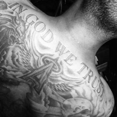 20 In God We Trust Tattoo Designs For Men - Motto Ink Ideas