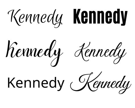 Kennedy Svg Kennedy Baby Name Svg Kennedy Wedding Name Svg - Etsy