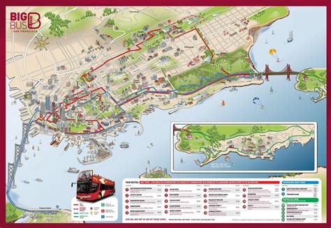 Big bus San Francisco map - Big bus map San Francisco (California - USA)