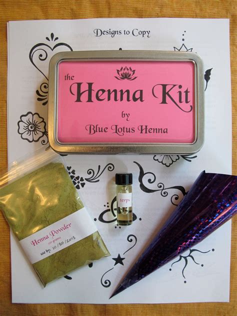 100% Natural Henna Body Art Temporary Tattoo Kit for DIY - Etsy | Henna ...