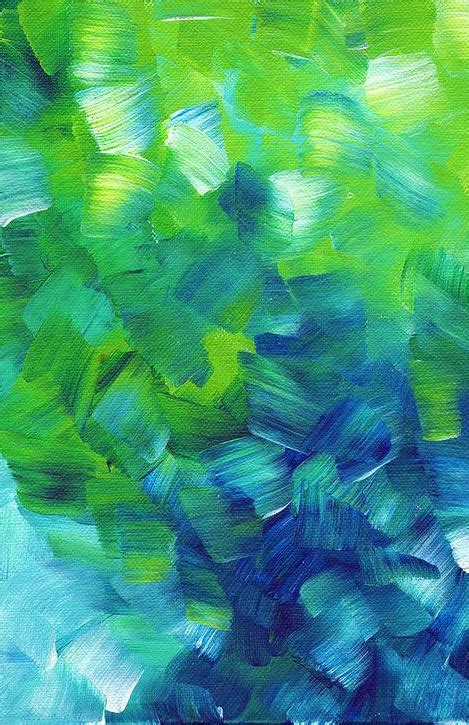 Blue and Green Abstract | Green paintings, Green art painting, Abstract