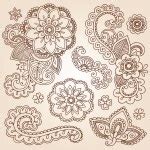 Henna Mehndi Doodles Abstract Floral Paisley Design Elements — Stock Vector © blue67 #14554135
