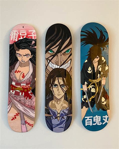 Custom Anime/character Skateboard Decks Handpainted - Etsy