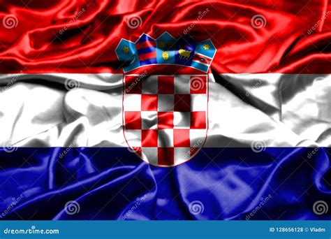 Croatia Flag Waving in the Wind. Stock Photo - Image of independence ...