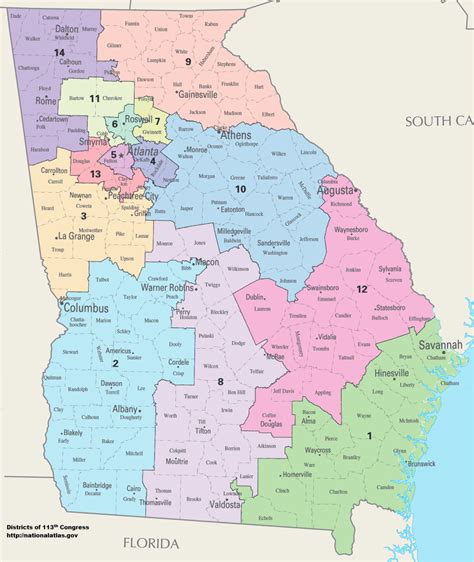 Georgia House Of Representatives Districts Map | secretmuseum