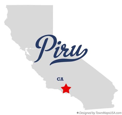 Map of Piru, CA, California